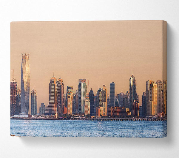  A Canvas Print of Infinity Tower Sunset Canvas Wall Art