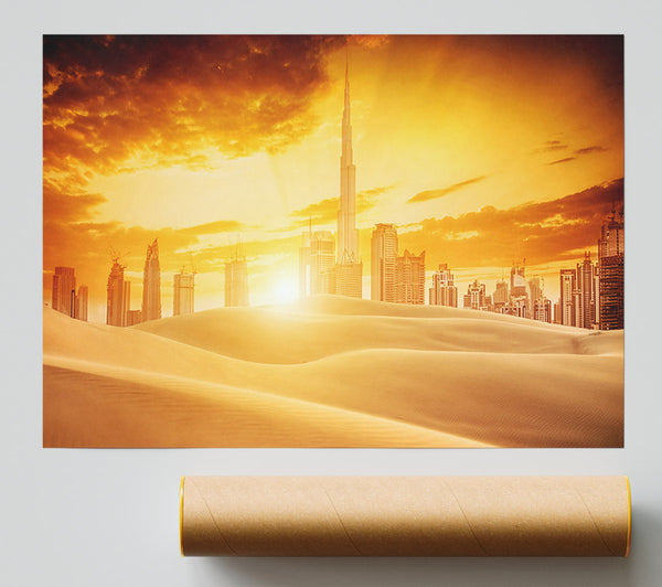 Stunning Burj Khalifa Tallest Building In The World Giclee Print