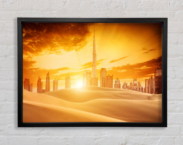 Stunning Burj Khalifa Tallest Building In The World Framed Print