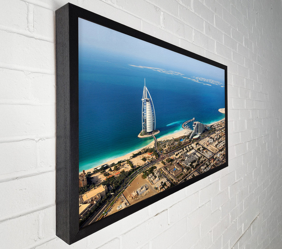  A Canvas Print of The Coast Line Of Burj Al Arab Canvas Wall Art
