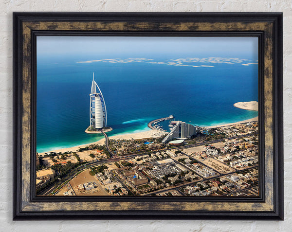 The Coast Line Of Burj Al Arab Framed Print