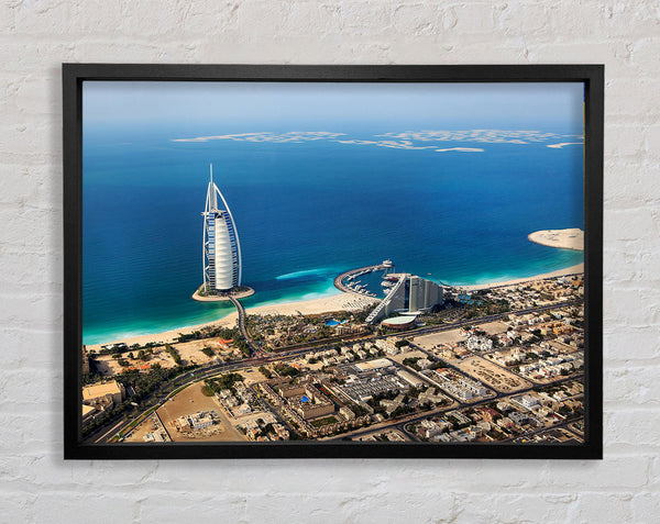 The Coast Line Of Burj Al Arab Framed Print
