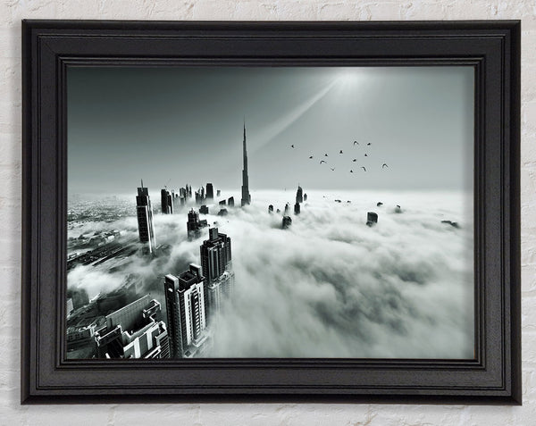 City In The Heavens Framed Print