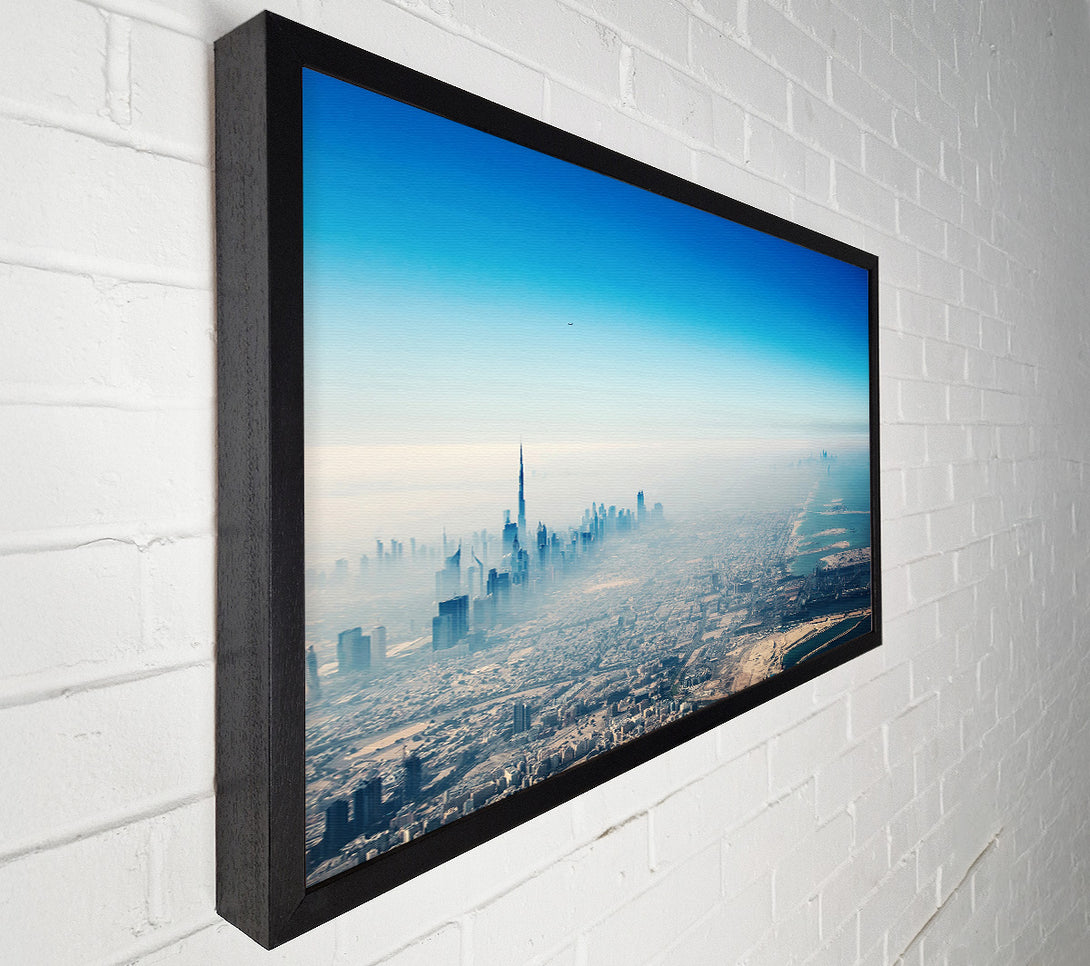  A Canvas Print of Mist Of The Morning City Canvas Print