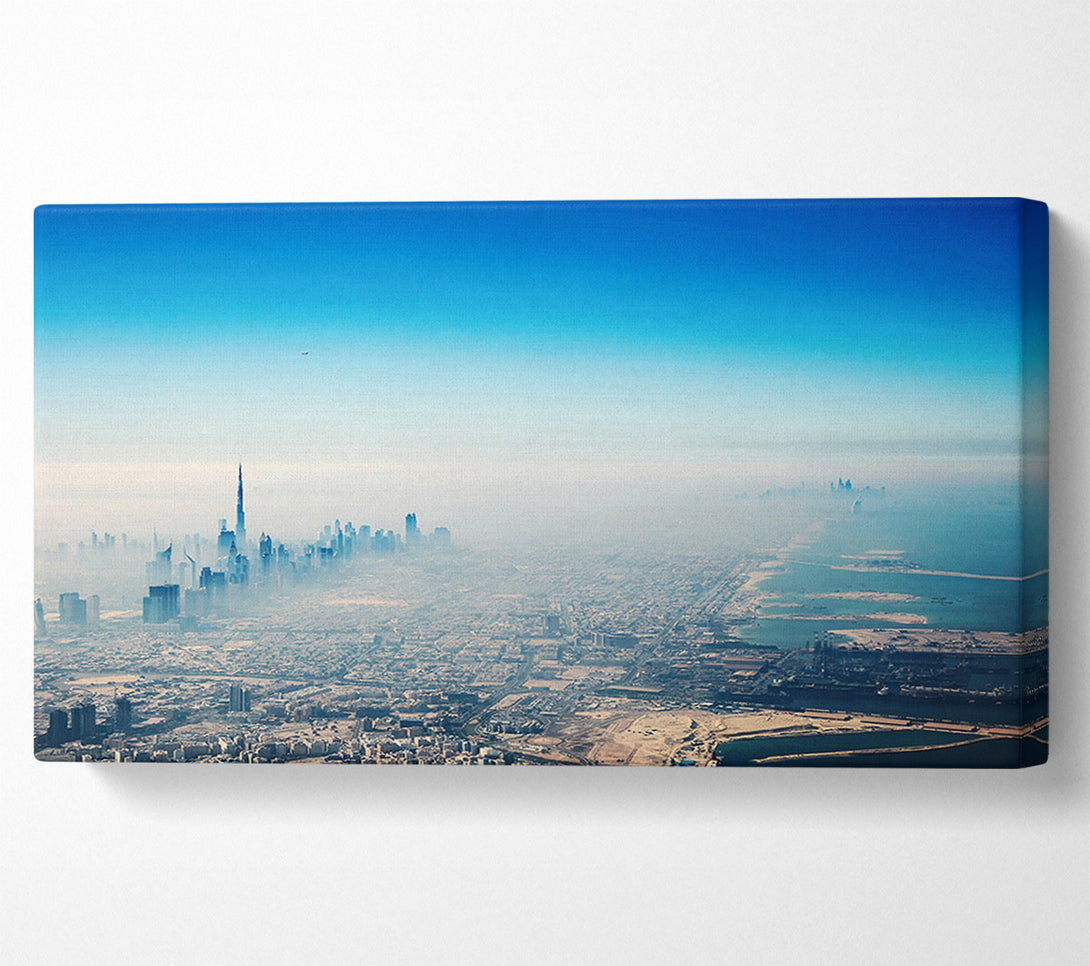 A Canvas Print of Mist Of The Morning City Canvas Print