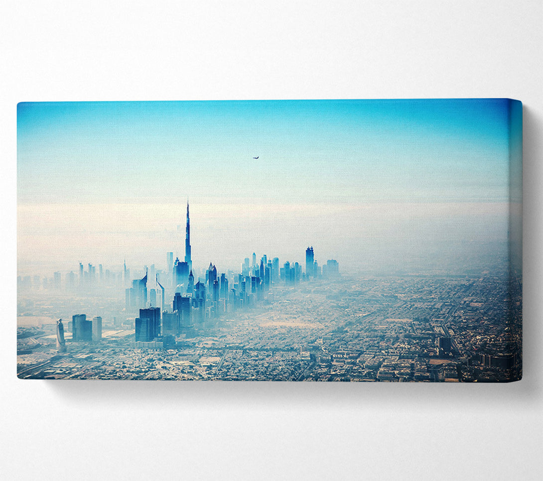  A Canvas Print of Bird Over The City Canvas Print