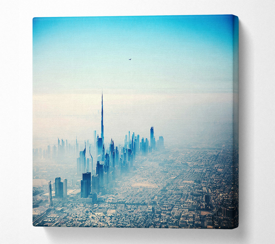  A Canvas Print of Bird Over The City Canvas Print