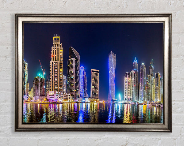 Cayan Tower Blues Framed Print