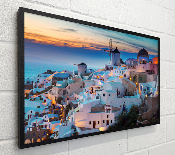 Santorini At Sunset