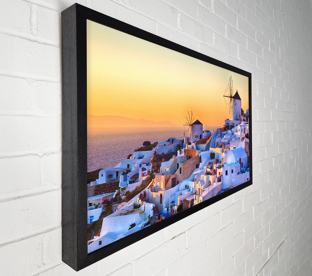  A Canvas Print of Sunset In Santorini Canvas Print