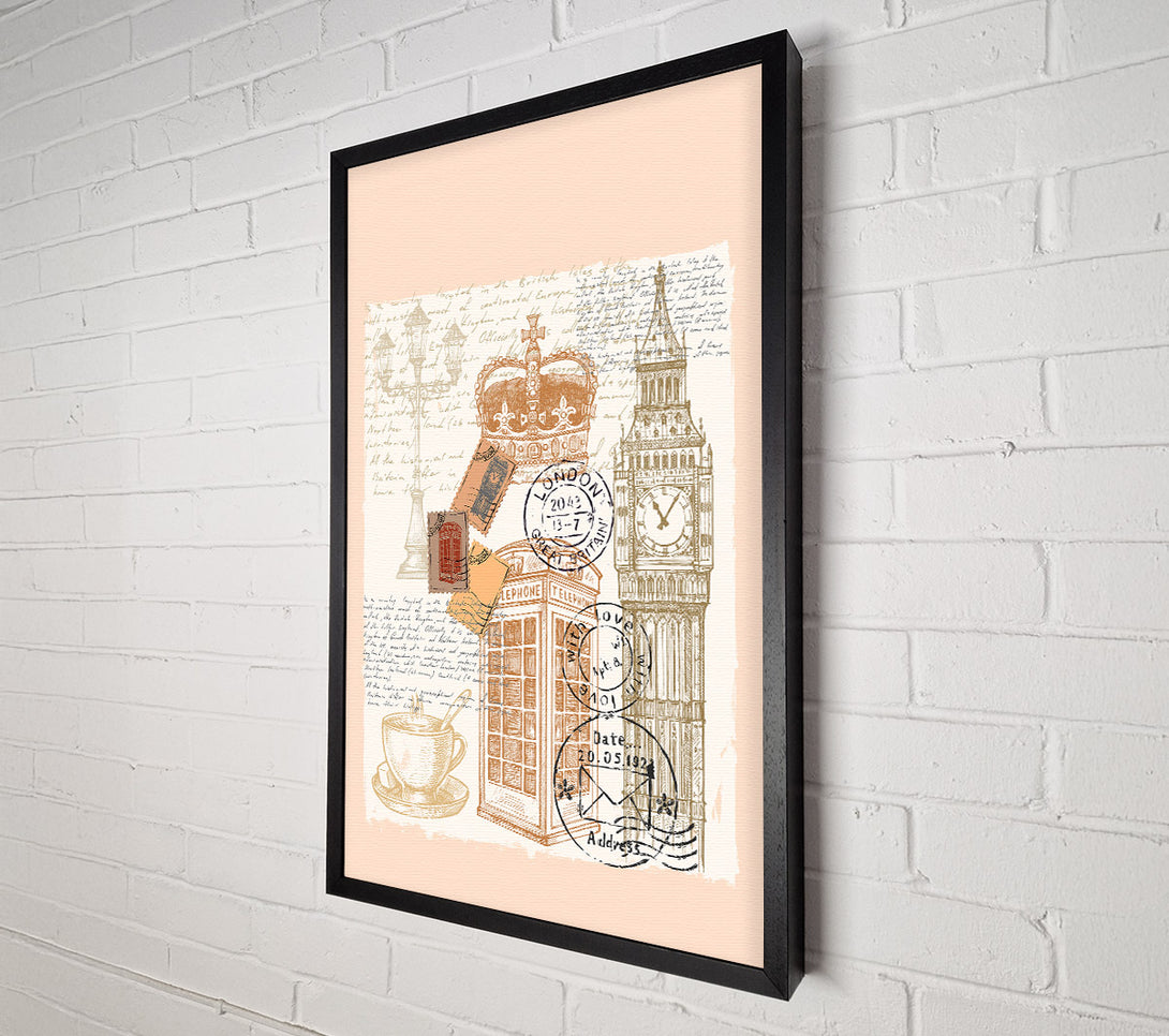  A Canvas Print of Passport Stamps Canvas Print