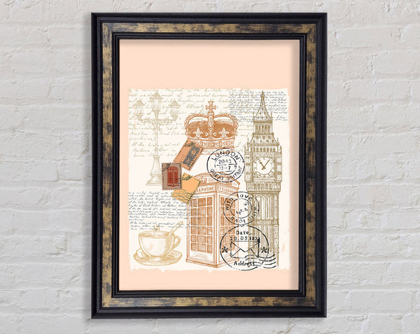Passport Stamps Framed Print