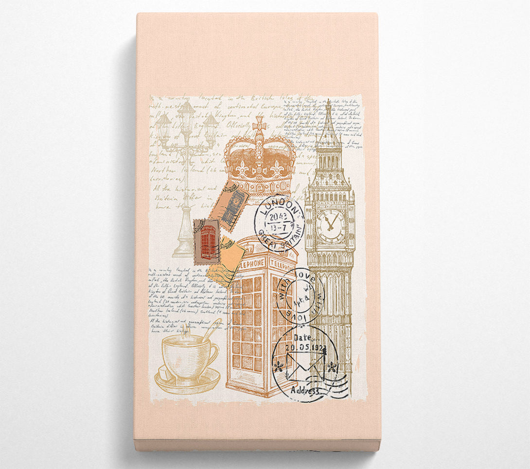  A Canvas Print of Passport Stamps Canvas Print