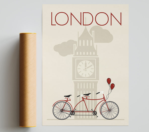 Bicycle At Big Ben Print