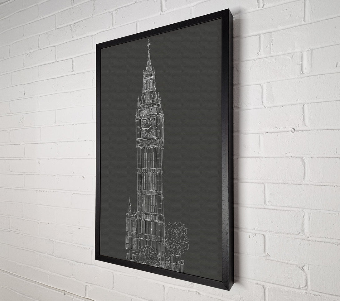  A Canvas Print of Big Ben Sketch 2 Canvas Art