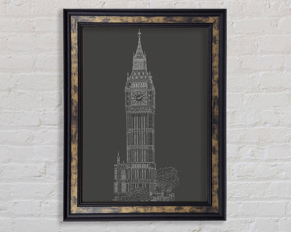 Big Ben Sketch 2 Framed Print
