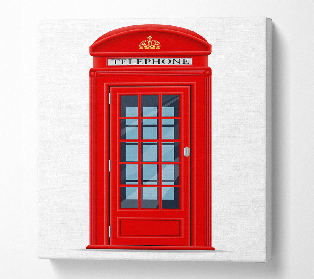  A Canvas Print of Red Phone Box Canvas Wall Art