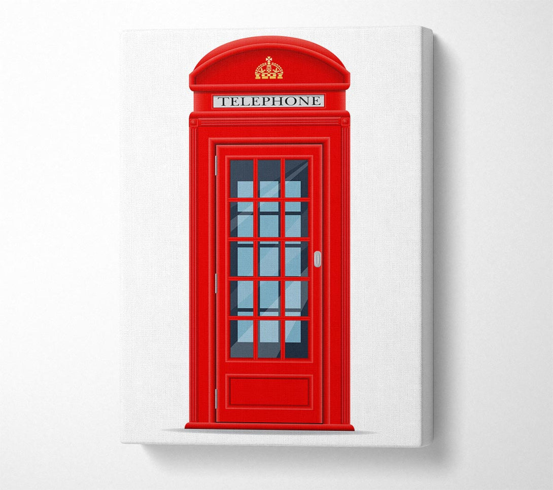  A Canvas Print of Red Phone Box Canvas Wall Art