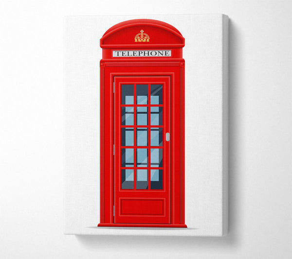  A Canvas Print of Red Phone Box Canvas Wall Art