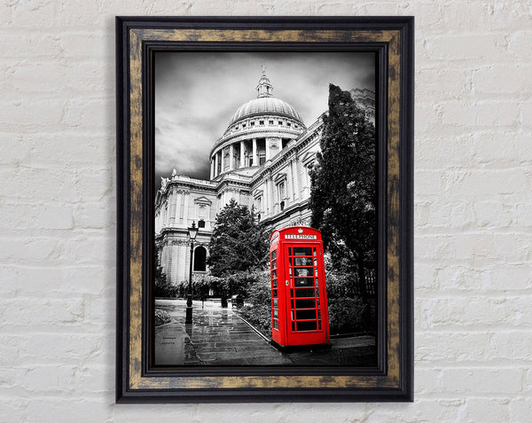 St Pauls Red Phone Box Framed Print