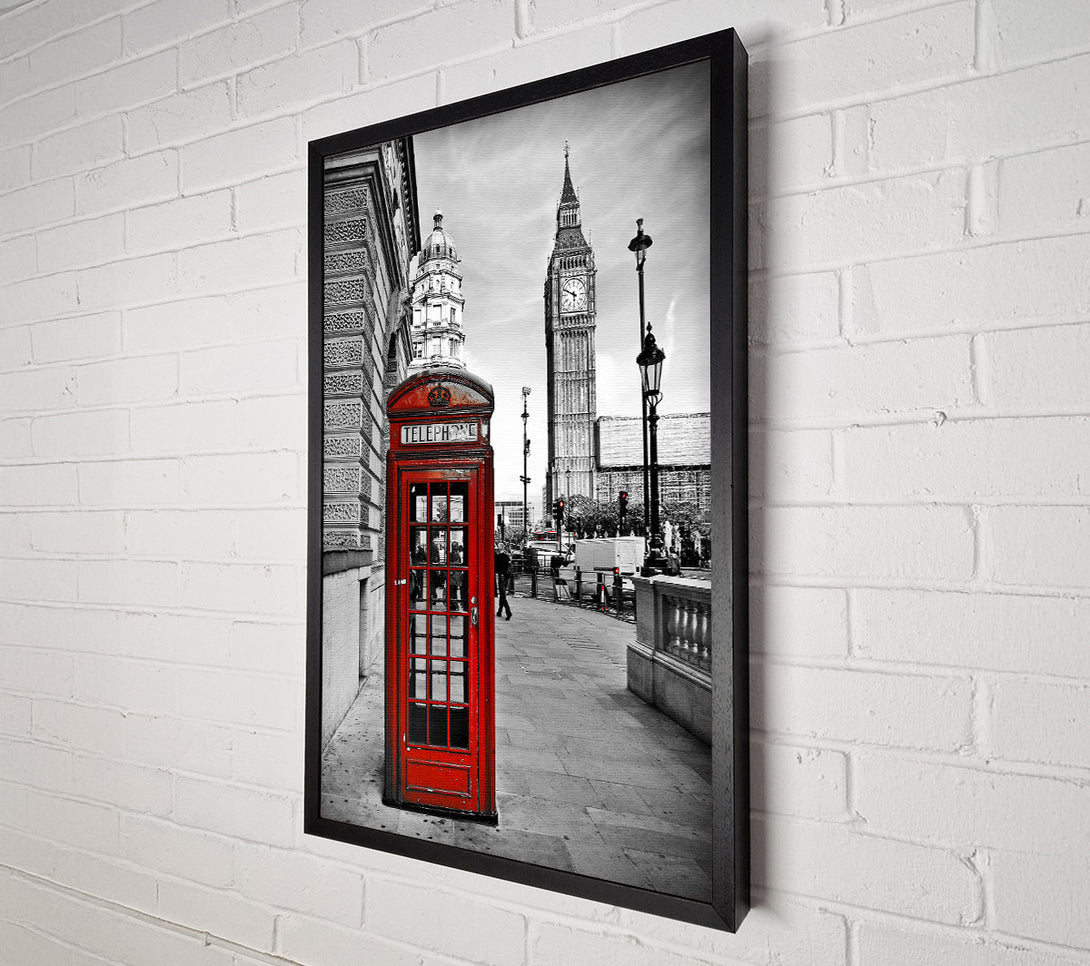  A Canvas Print of Red Phone Box Near Big Ben Canvas Art