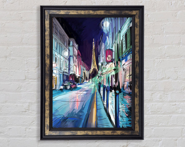 Eiffel Tower Streets 15 Framed Print