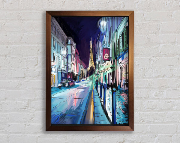 Eiffel Tower Streets 15 Framed Print