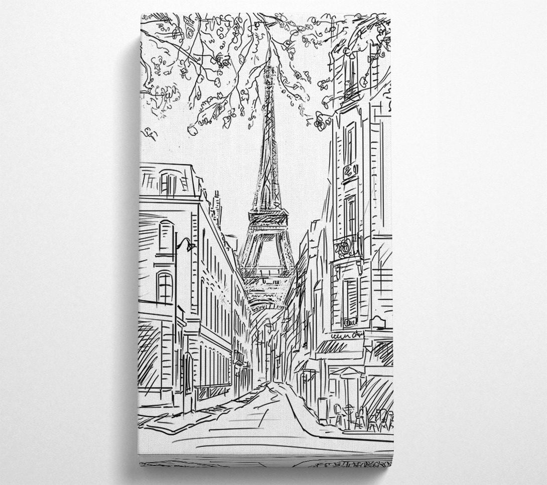 A Canvas Print of Eiffel Tower Streets 1 Canvas Wall Art
