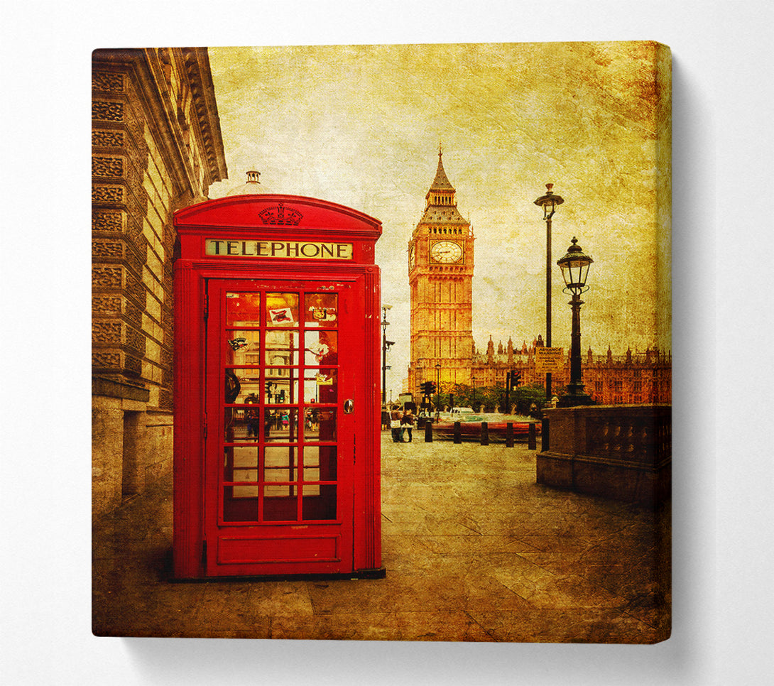  A Canvas Print of Big Ben Golden Glow Canvas Art