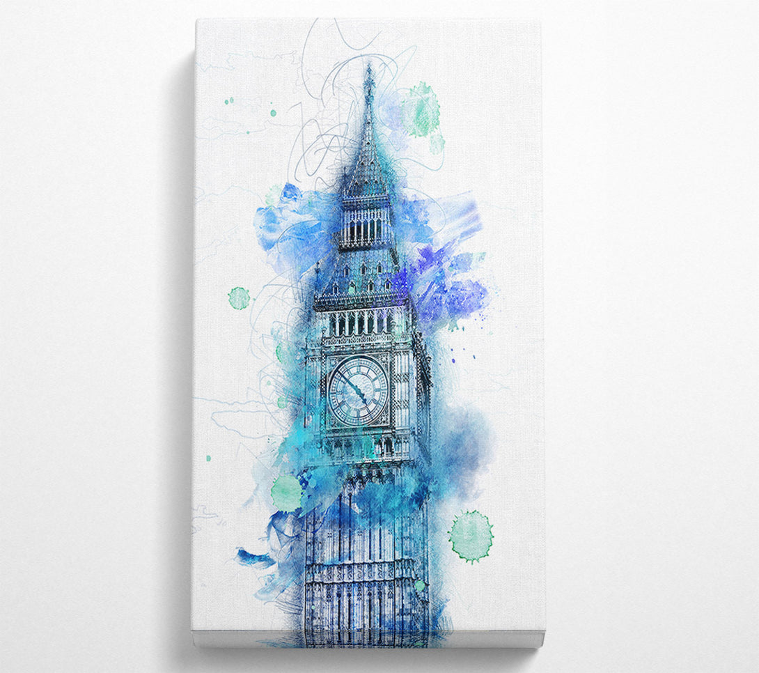  A Canvas Print of Watercolour Big Ben 1 Canvas Art