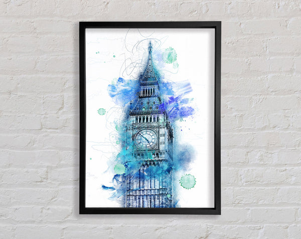 Watercolour Big Ben 1 Framed Print