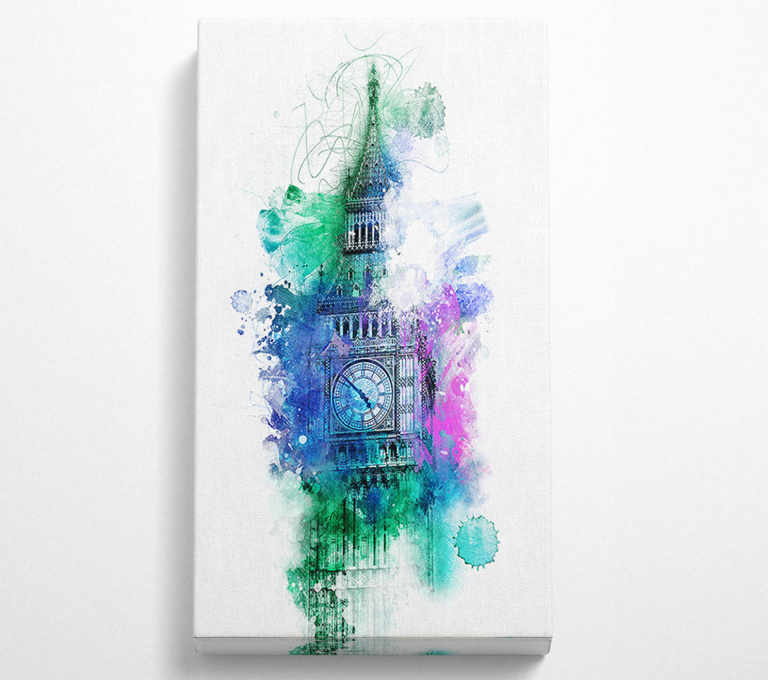  A Canvas Print of Watercolour Big Ben 3 Canvas Art