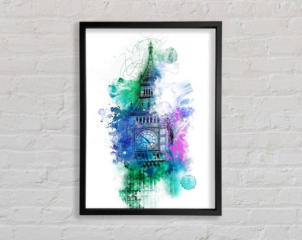 Watercolour Big Ben 3 Framed Print
