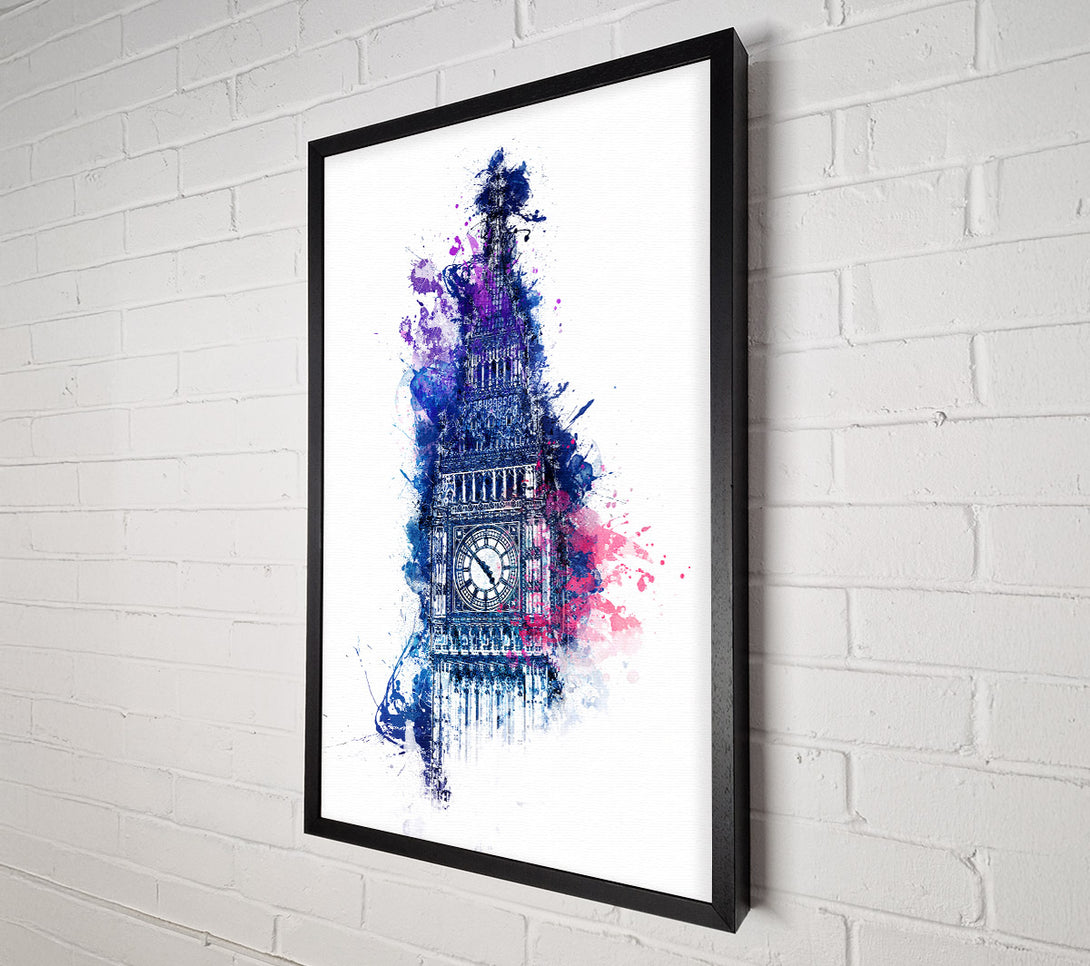  A Canvas Print of Watercolour Big Ben 4 Canvas Wall Art