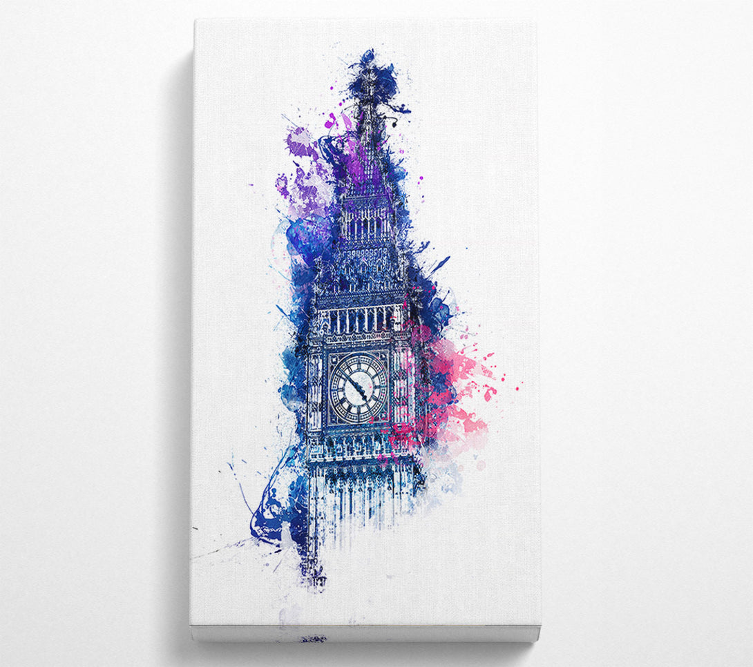  A Canvas Print of Watercolour Big Ben 4 Canvas Wall Art
