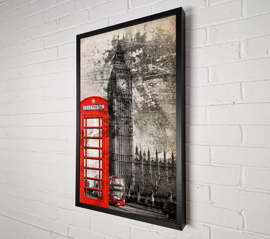  A Canvas Print of Retro Big Ben Canvas Wall Art