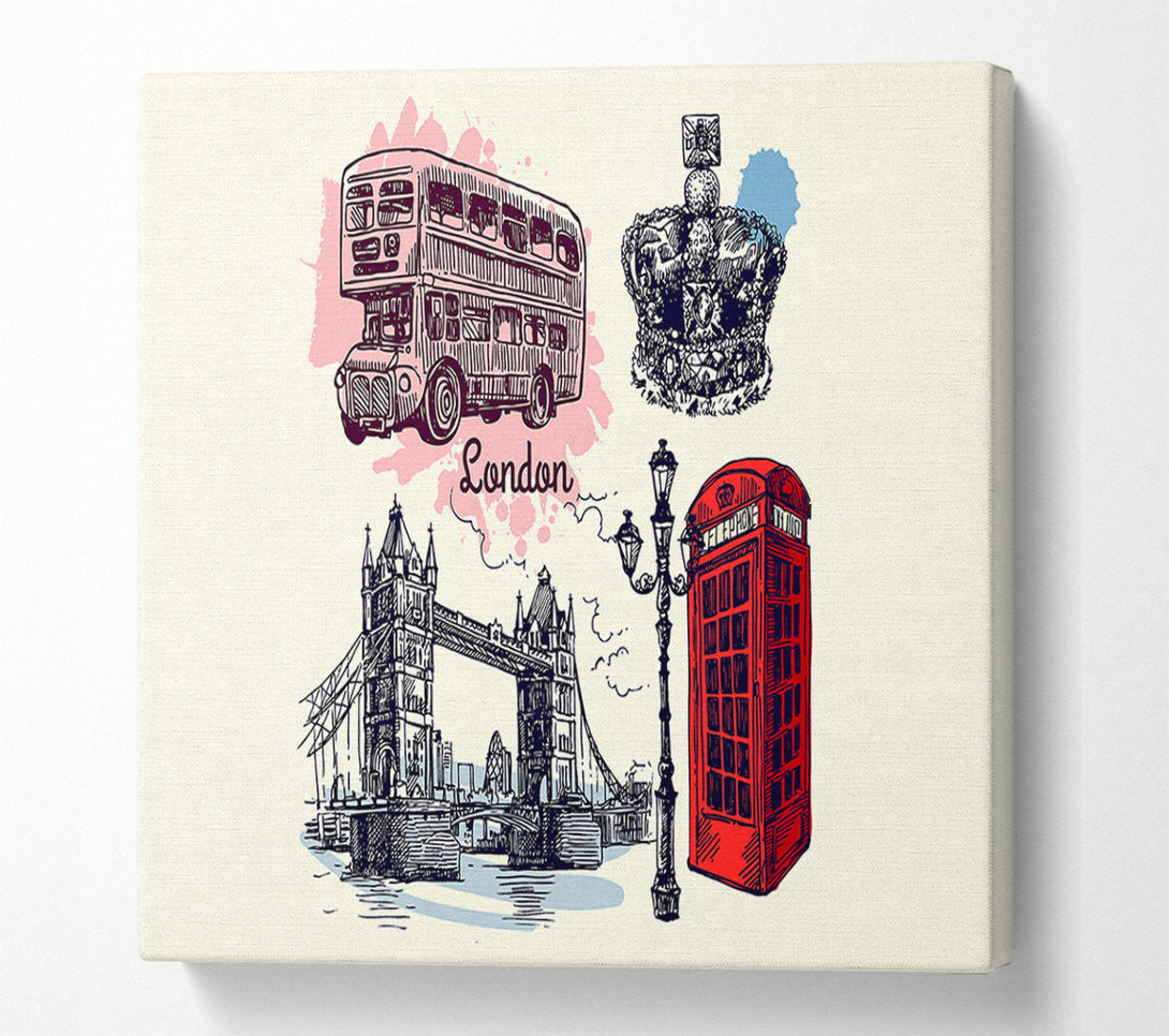  A Canvas Print of Lots To Do In The City Canvas Wall Art