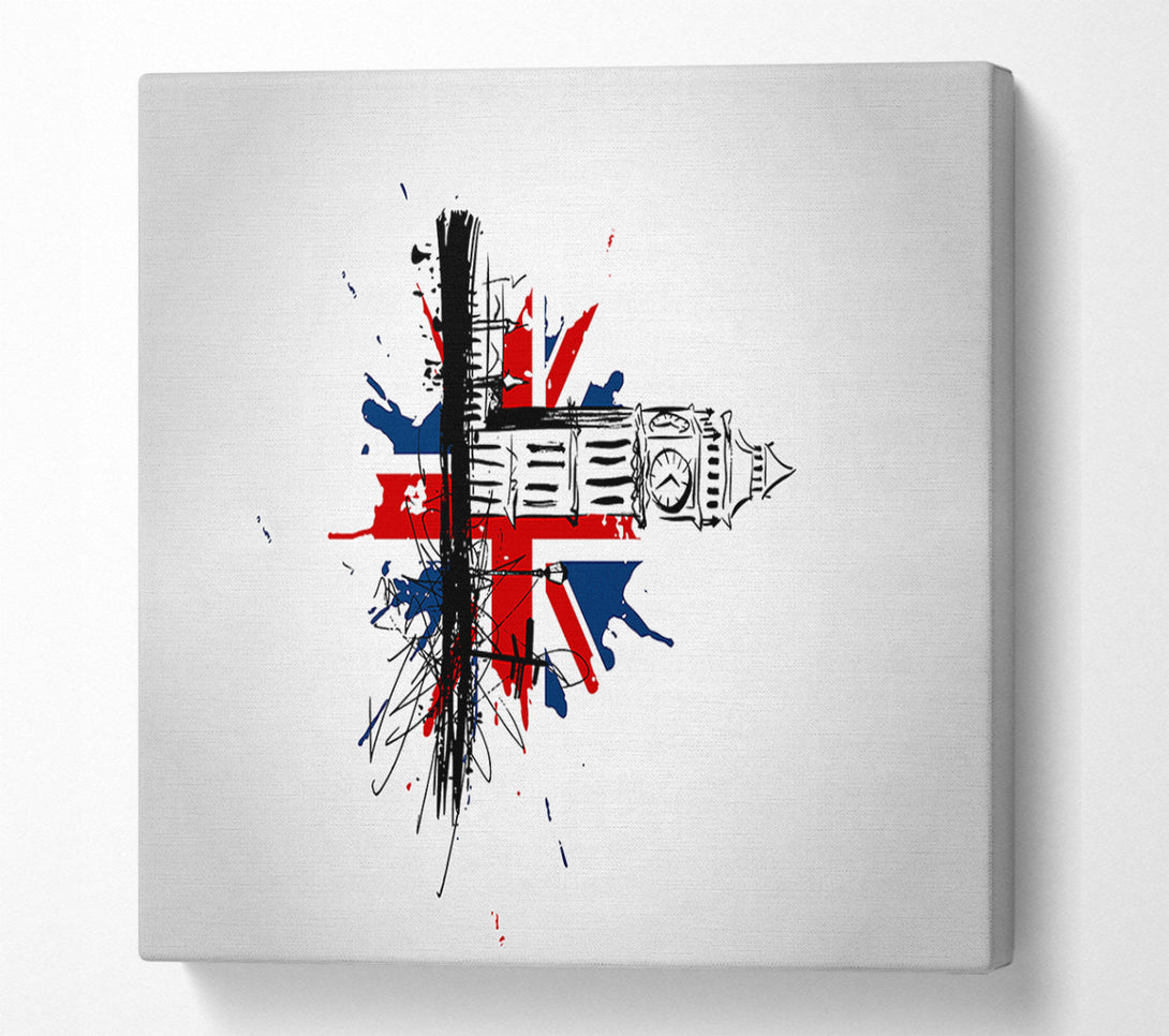  A Canvas Print of Union Jack Splash Canvas Art