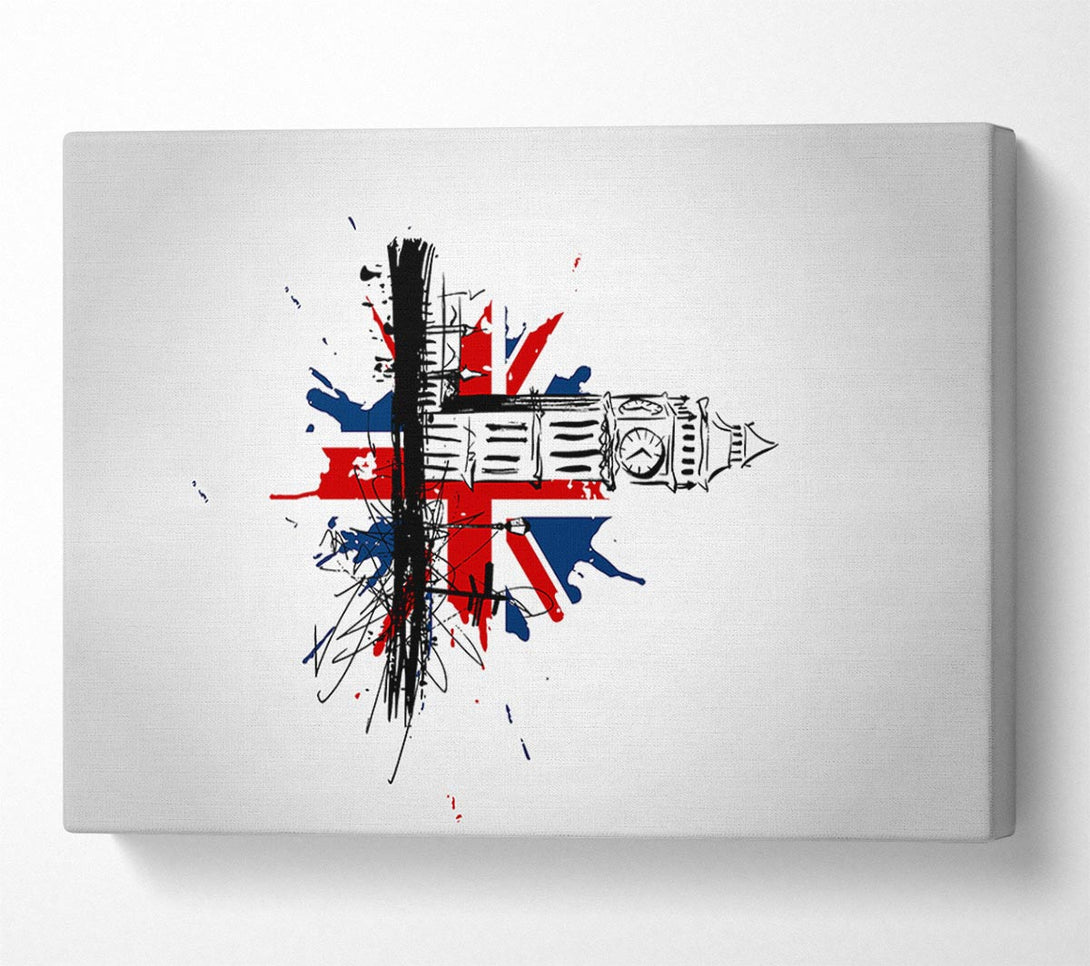  A Canvas Print of Union Jack Splash Canvas Art