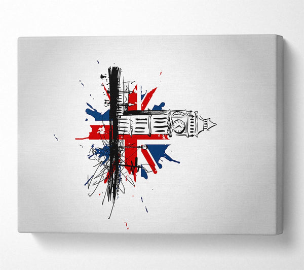  A Canvas Print of Union Jack Splash Canvas Art