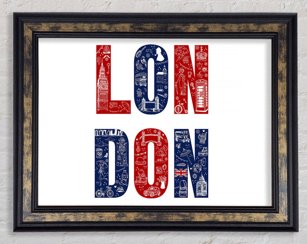 Red White And Blue Framed Print