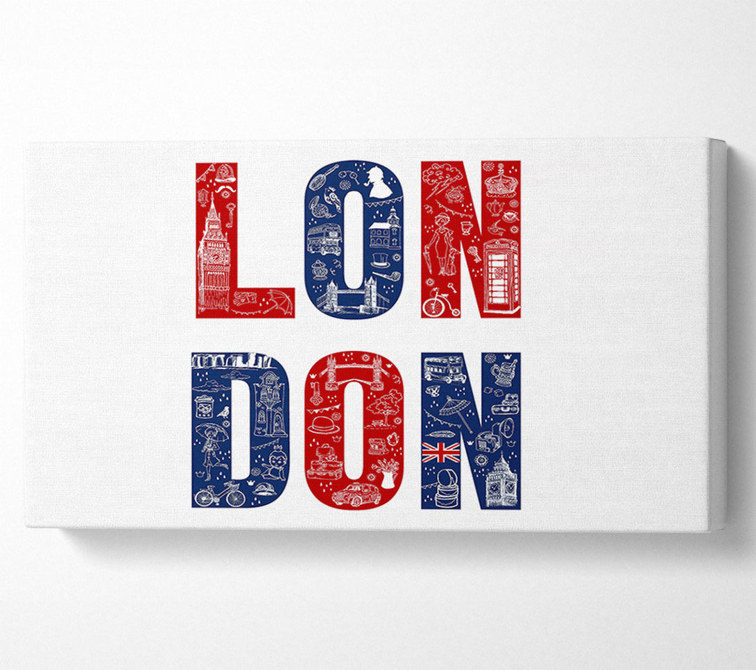  A Canvas Print of Red White And Blue Canvas Wall Art