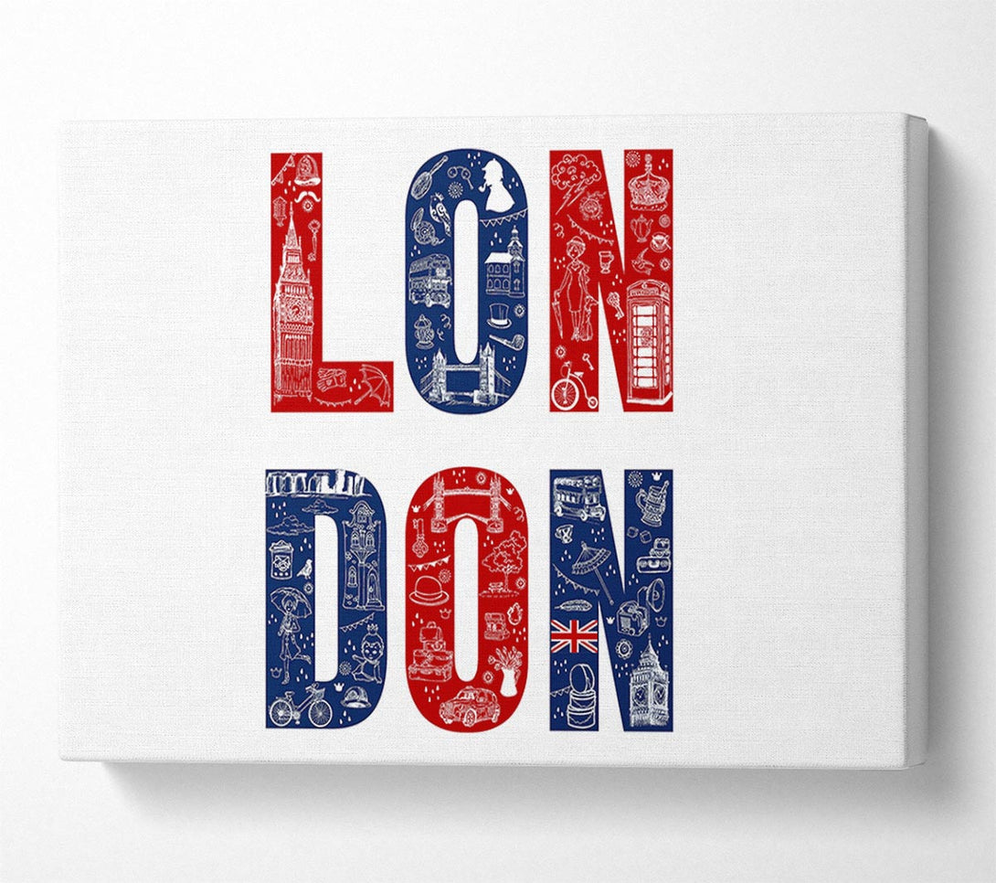  A Canvas Print of Red White And Blue Canvas Wall Art
