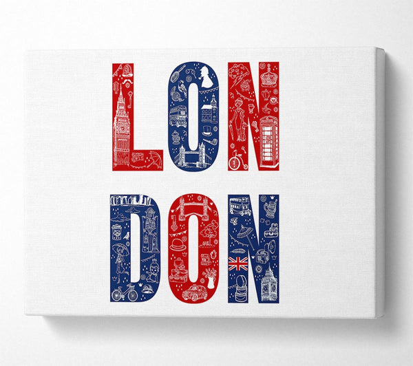  A Canvas Print of Red White And Blue Canvas Wall Art