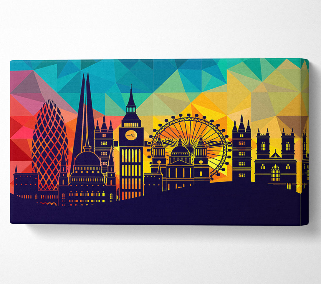  A Canvas Print of Rainbow London Splash 4 Canvas Print
