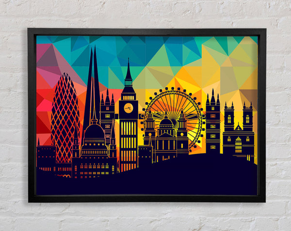 Rainbow London Splash 4 Framed Print