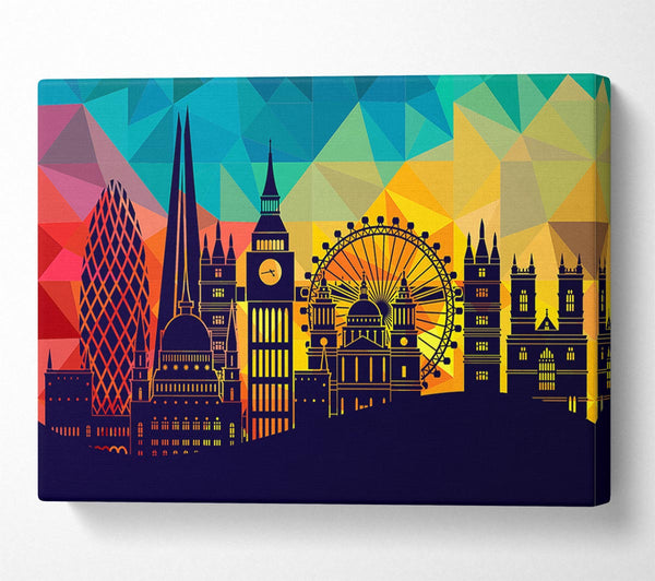  A Canvas Print of Rainbow London Splash 4 Canvas Print