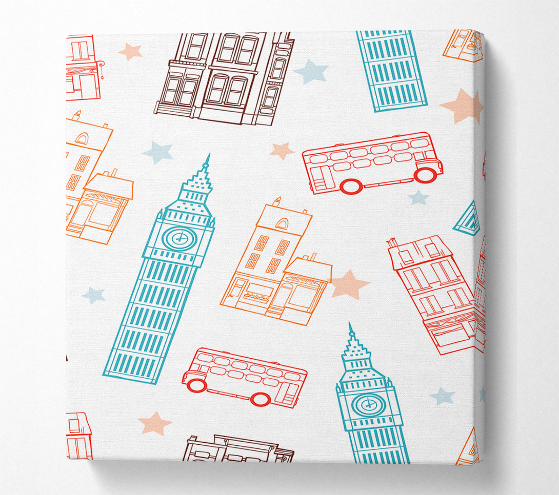  A Canvas Print of City Stars Canvas Print