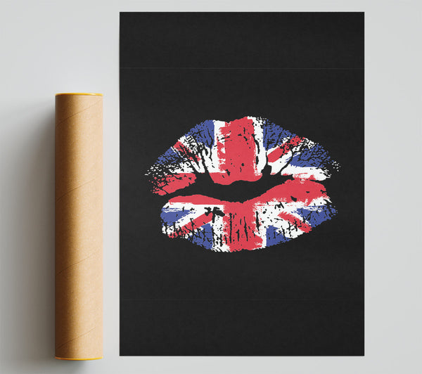 British Flag Lips Print