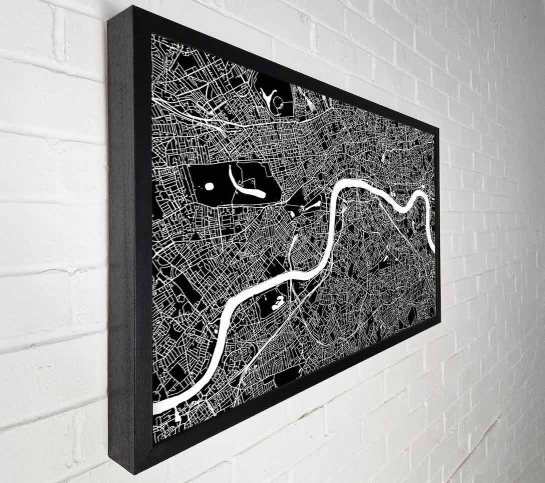  A Canvas Print of The Map Of London Thames 5 Canvas Wall Art